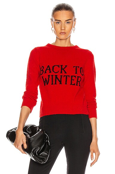 ALBERTA FERRETTI Back To Winter Sweater in Red FWRD