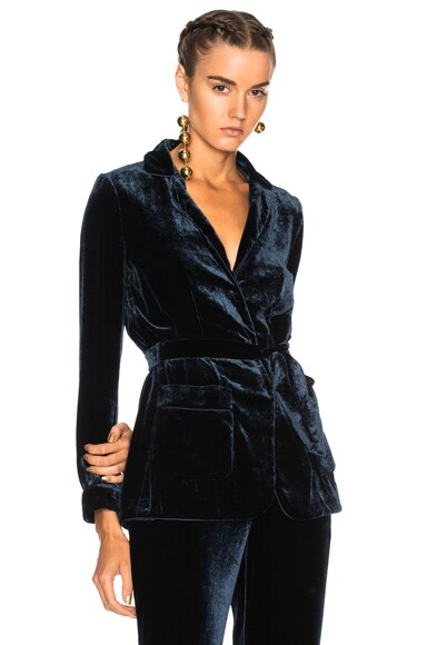 Velvet Wrap Jacket