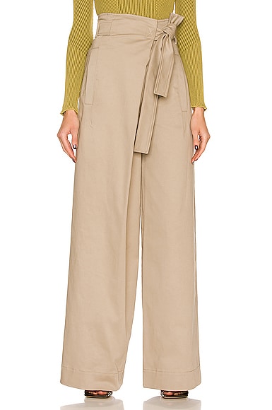 ALBERTA FERRETTI Wide Leg Pant in Beige