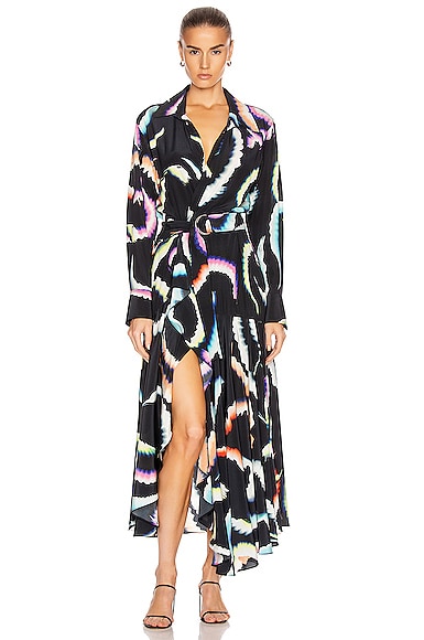 A L C Amaya Dress In Midnight Multi Fwrd