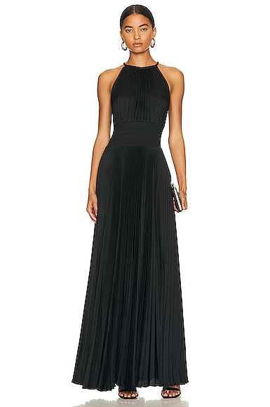 chinese dress ladies A.L.C. Cutout-Back Sleeveless Midi Dress Black Crepe Size 4  Celebrity  Owned