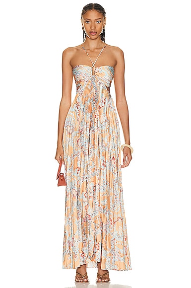 A.L.C. Moira Dress in Apricot Multi | FWRD