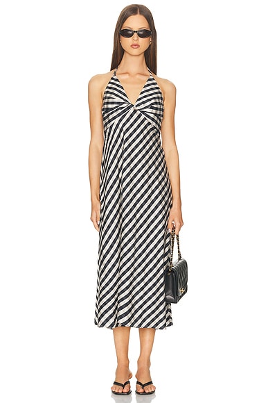 A.L.C. Diane Dress in Black & Tan