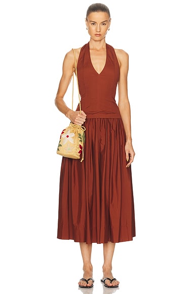 A.L.C. Nora Dress in Dark Bosco