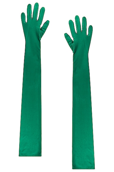 Alexandre Vauthier Gloves In Forest Green