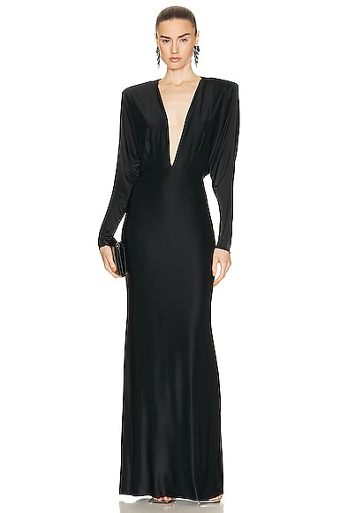 V-neck Long Dress