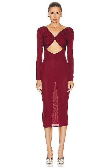 Alexandre Vauthier Knit Maxi Dress in Red