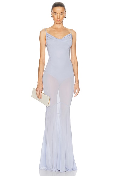 Alexandre Vauthier Sleeveless Maxi Dress in Iris