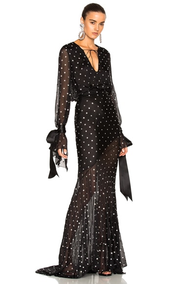 Embellished Plunging Gown
