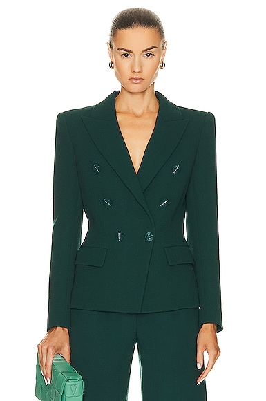 Alexandre Vauthier Wool Jacket in Cypress Green