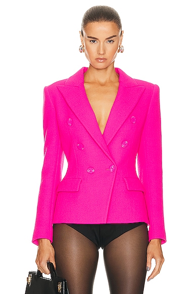 Double Breasted Jacket in Fuchsia