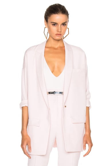 Alexandre Vauthier Japanese Crepe Oversize Blazer in Lilac