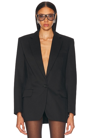 Alexandre Vauthier Cotton Tailoring Blazer in Black