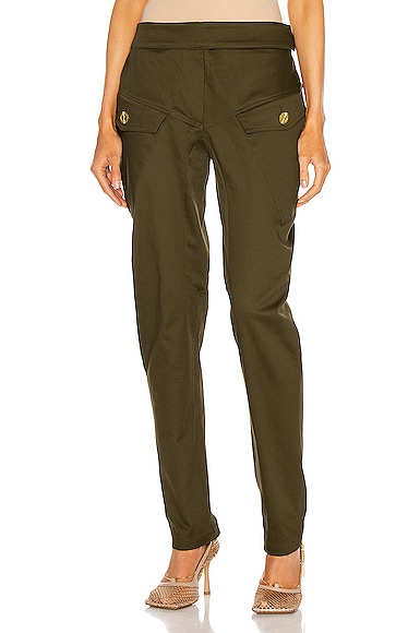 Alexandre Vauthier Military Pant in Green