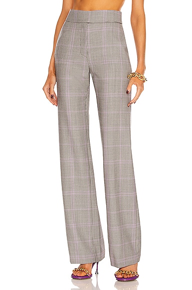 Alexandre Vauthier Plaid Tailored Pant in Grey