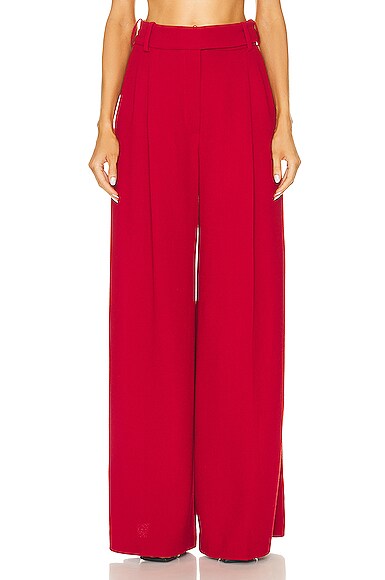 Alexandre Vauthier Wide Leg Pant in Red
