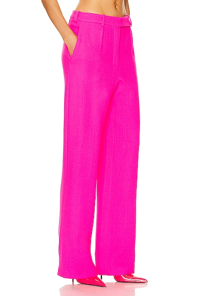 Shop Alexandre Vauthier Large Pant In Neon Pink