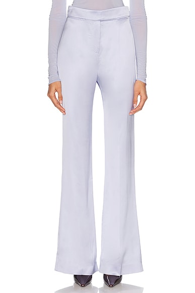 Alexandre Vauthier Satin Tailoring Pant in Iris