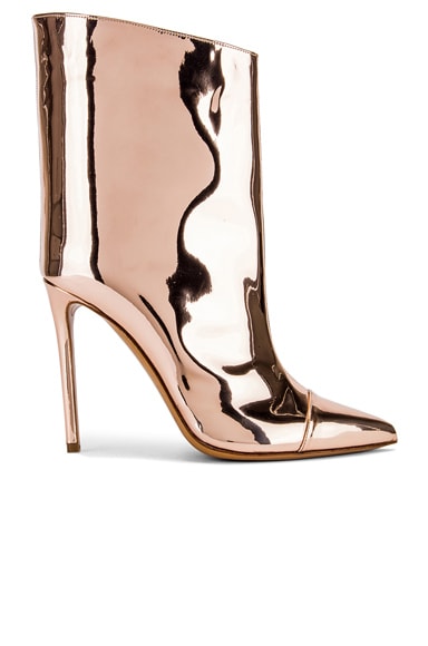 Alexandre Vauthier Alex Low Boot In Rose Gold