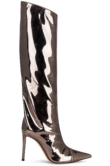 Alexandre Vauthier Metallic Boot in Grey