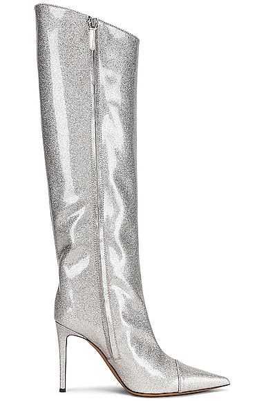 Alexandre Vauthier Patent 105 Boot in Metallic Silver