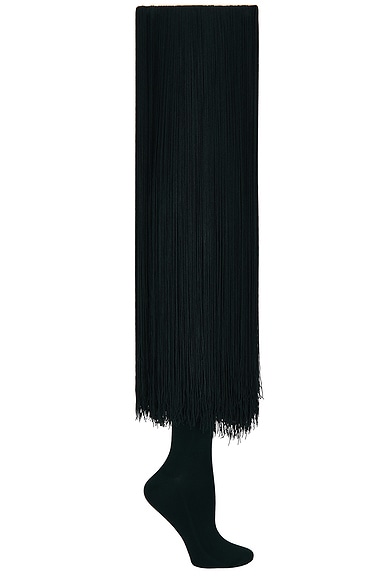 ALAÏA Fringe High Sock in Noir Alaia