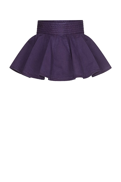 ALAÏA Peplum Belt in Violet Washed