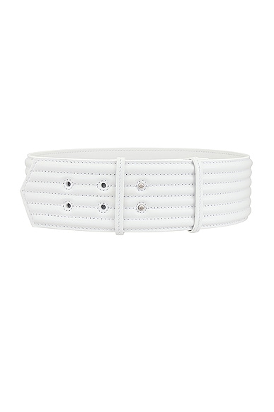 ALAÏA Padded Belt in Blanc