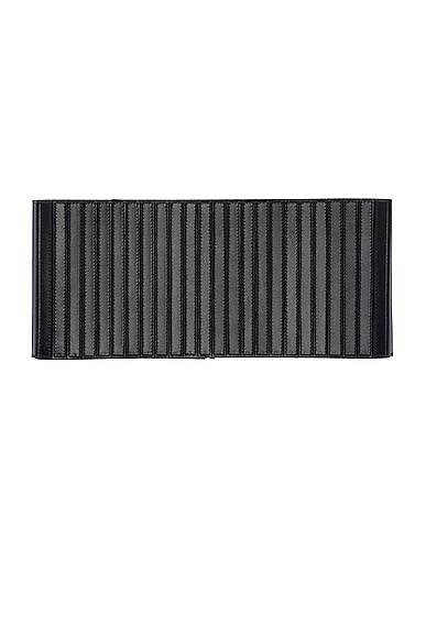 Shop Alaïa Striped Corset Belt In Noir
