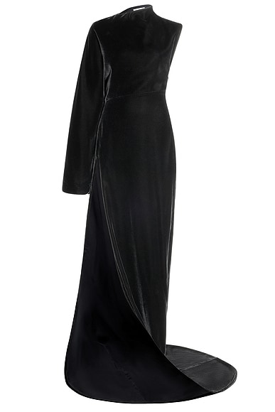 ALAÏA High Slit Gown in Noir