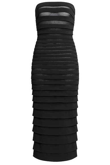 3D Stripe Midi Dress