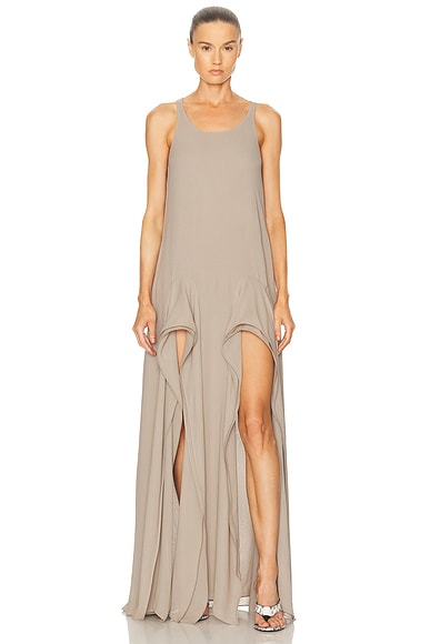 ALAΪA Peek Dress in Tourterelle