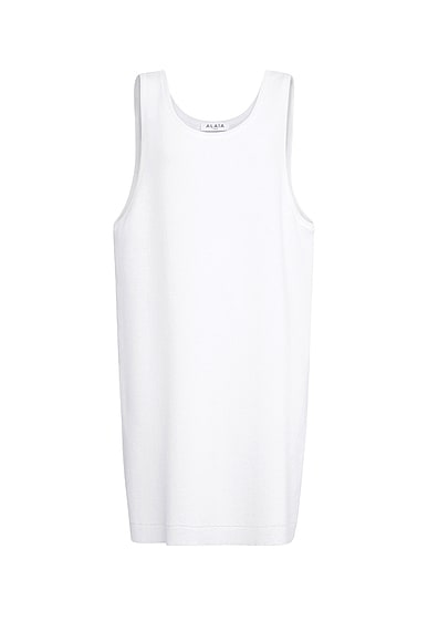 ALAÏA Tank Tunic in Blanc