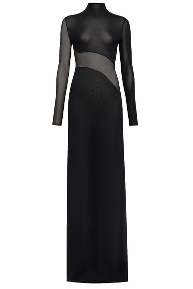 ALAÏA Bodycon Dress in Noir Alaia