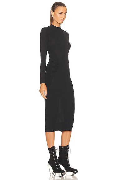 Shop Alaïa Maxi Dress In Noir