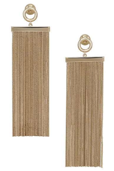 ALAÏA Fringe Earrings in Or Clair