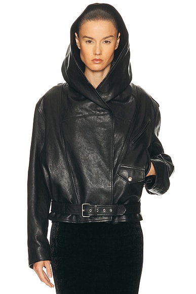 Hooded Biker Jacket