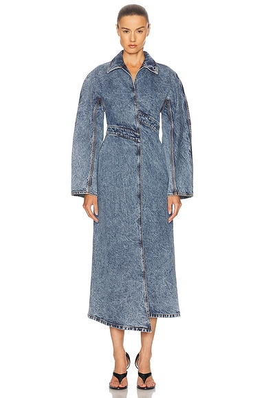 Acne Studios Denim Coat in Light Blue | FWRD Acne Studios Denim Coat in Light Blue | FWRD