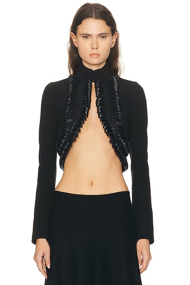 ALAÏA Trimmed Jacket in Noir Alaia