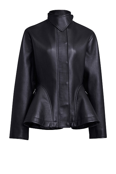 ALAÏA Peplum Jacket in Noir Alaia