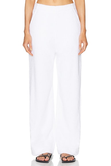 ALAÏA Loose Fit Trouser in Blanc