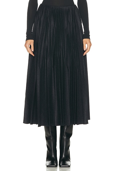 ALAÏA Pleated Skirt in Anthracite