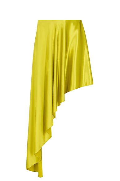 ALAΪA Asymmetrical Skirt in Lime