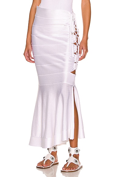 ALAÏA Edition 1986 Long Skirt in Blanc