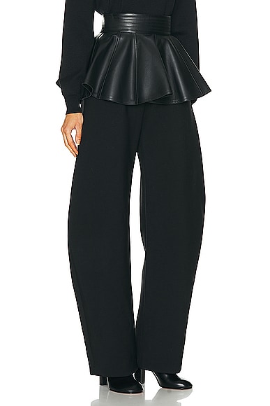 Shop Alaïa Belt Skirt In Noir