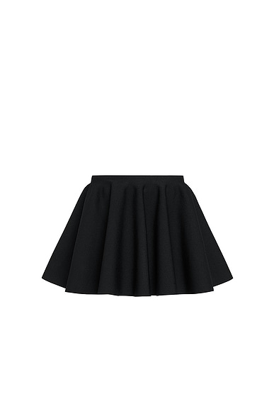 ALAΪA Godet Skirt in Noir Alaia