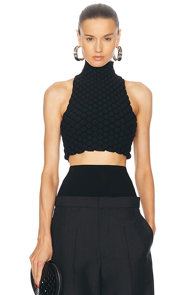 Halterneck Cropped Tank Top