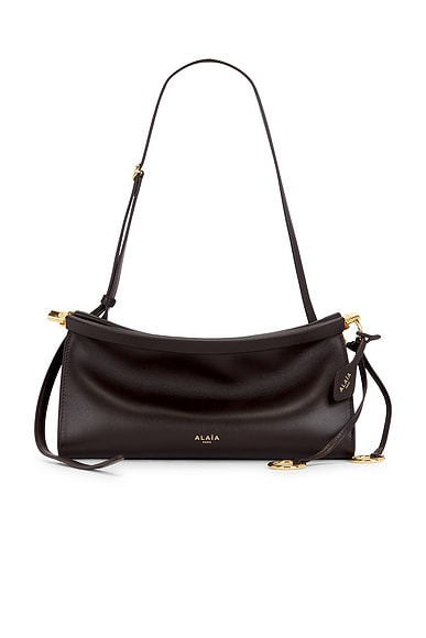 ALAÏA Small East West Bag in Marron Fonce