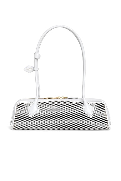 ALAÏA Le Teckel Medium Bag in Blanc Optique