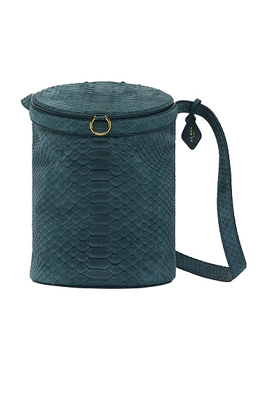 ALAÏA Medium Bucket Bag in Ardoise